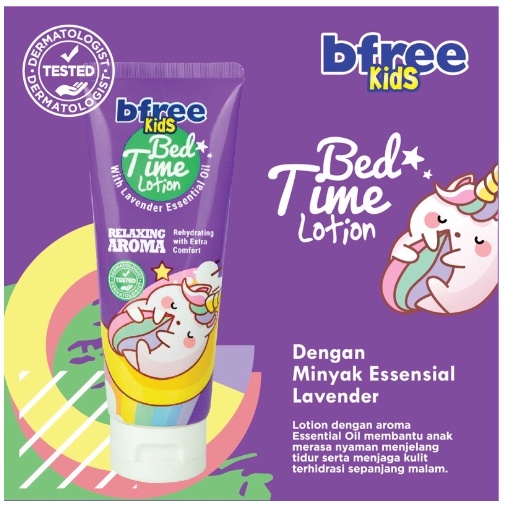 BFREE Kids Lotion ( Tekstur lembut Dengan essential oil Dan Akti-Bakterial membantu si kecil terhindar dari kuman.)