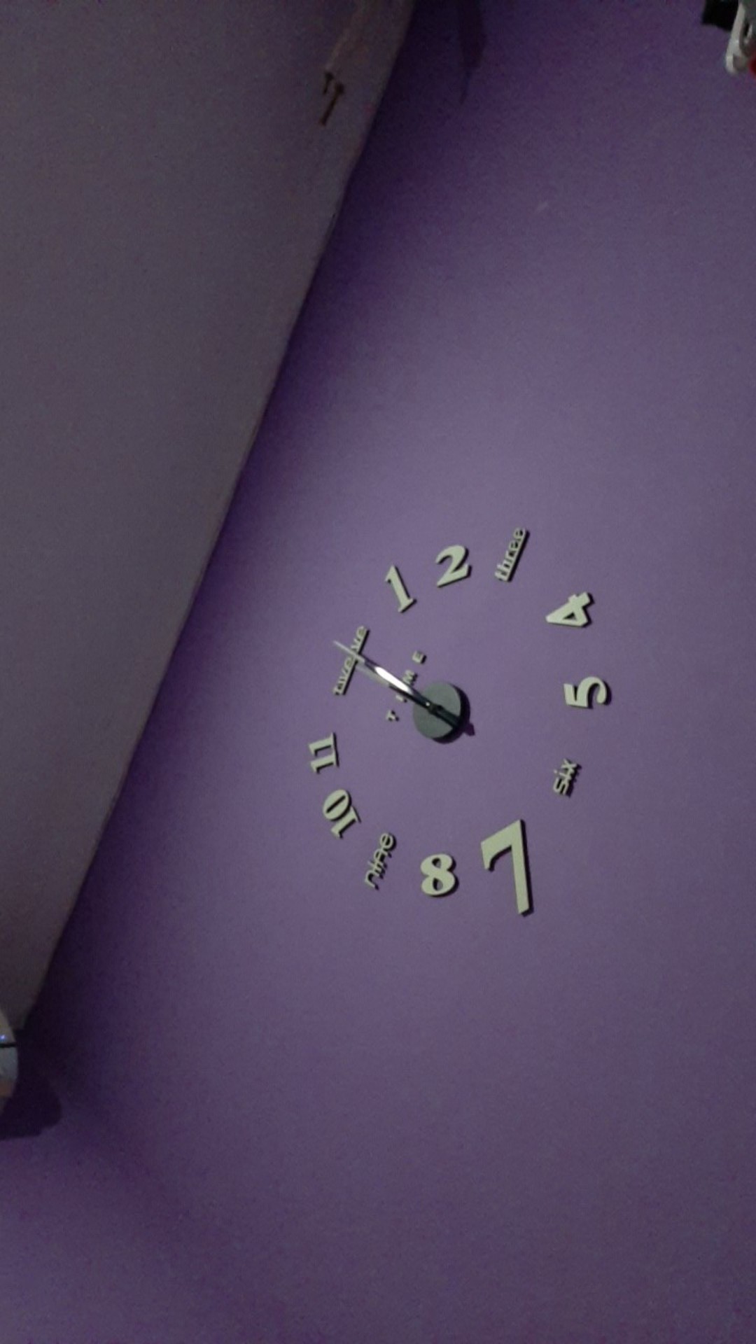 Luminova Jam Dinding Besar 3d 130 Cm Jam Dinding Raksasa  Besar Diy Dekorasi Glow In The Dark