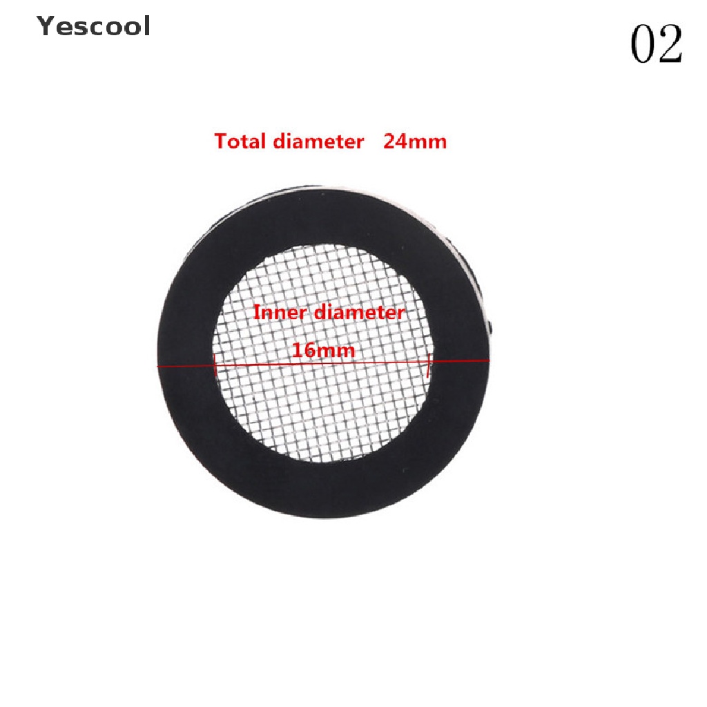 Yescool 10pcs / Set Filter Air Bahan Stainless Steel Ukuran 1 / 2 &quot;/ 3 / 4&quot;