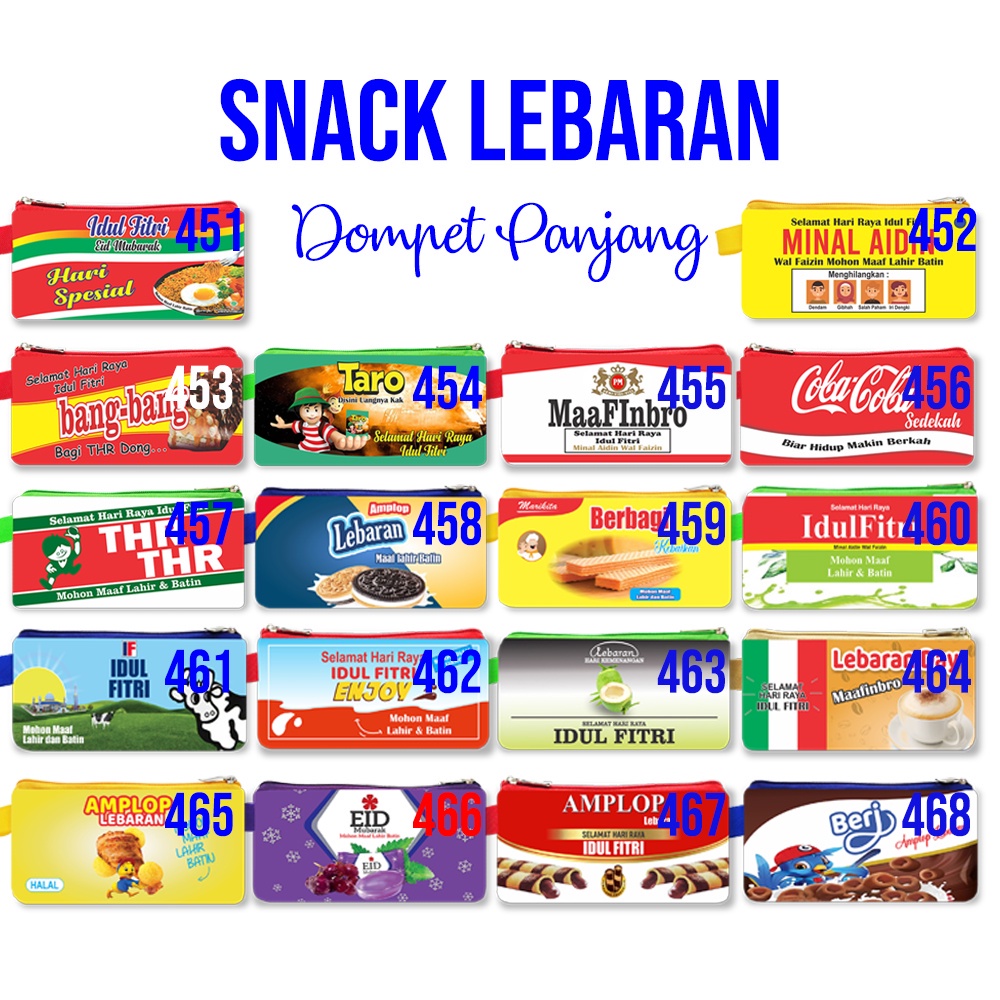 Dompet Risleting / Amplop Lebaran/THR Motif SNACK