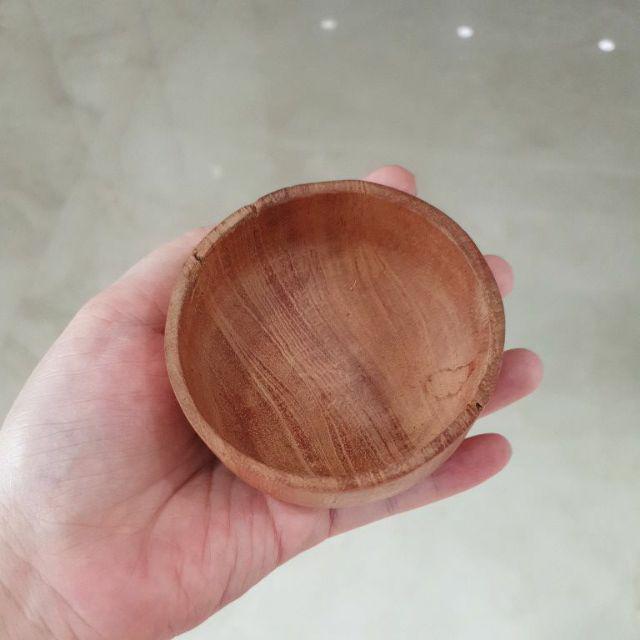 (maho46) Mangkuk Kayu Mahoni D 7cm