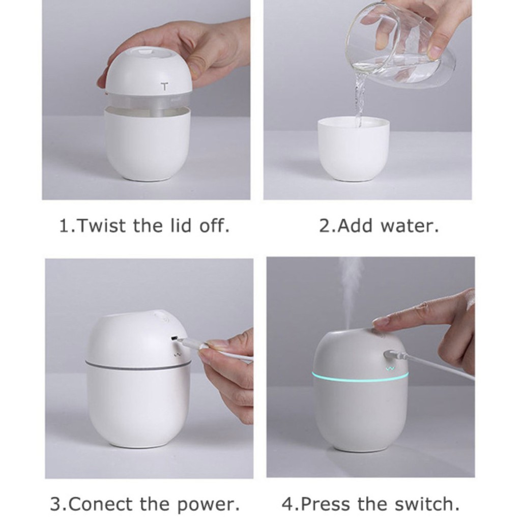 Humidifier USB Air rumah Purifier Portable Aroma terapi Diffuser