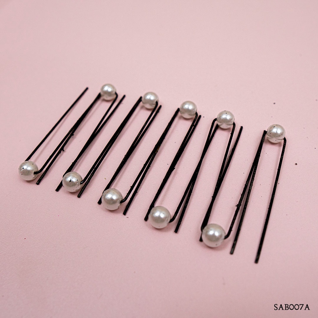 [PRODUK FAVORIT] AKSESORIS RAMBUT BOBBY PIN JEPIT TUSUK MUTIARA PUTIH SAB007A