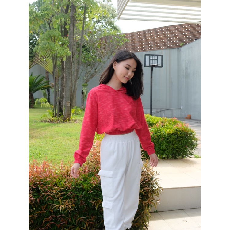 Kadaka T-0346 Hoodie Crop Sporty