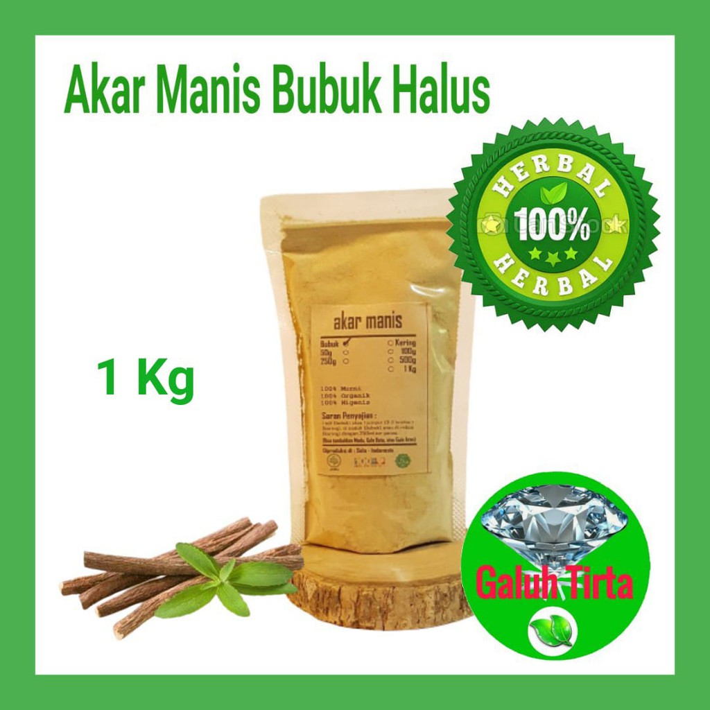 

1Kg Akar Manis kayu legi bubuk murni asli original organik premium LICORICE GLYCYRRHIZA GLABRA