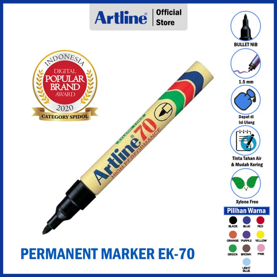 

SPIDOL ARTLINE PERMANENT REFILLABLE MARKER EK-70