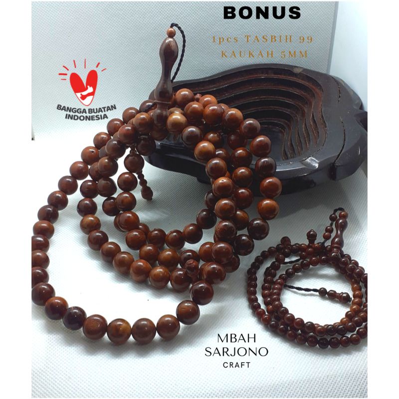 Tasbih Kokka Kaukah Kaokah Kauka Bulat Bola Grade A 13mm/Tasbih Kaukah/Tasbih Kaokah/Tasbih Kauka/Ta