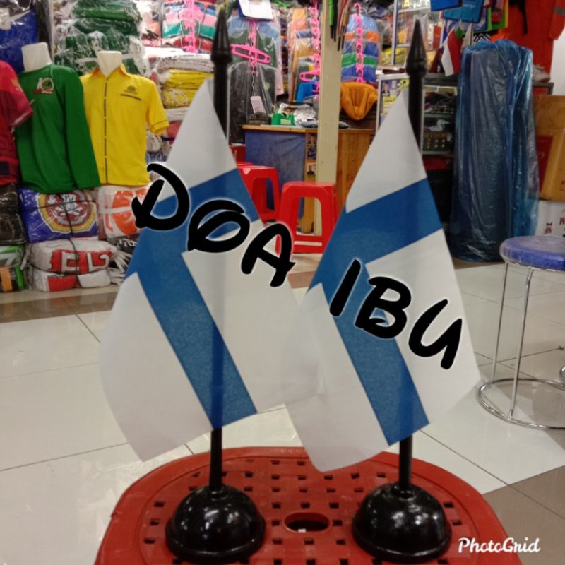

best seller tiang kayu meja+bendera FINLANDIA ready stock