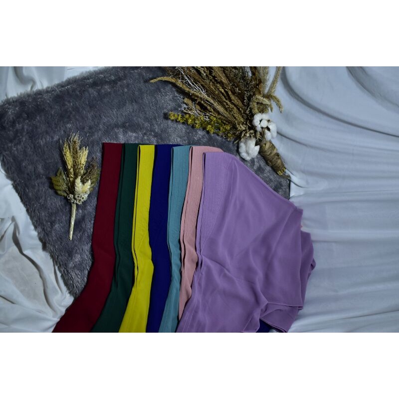 khimar instan LV ceruty beby doll premium hijab/ jilbab / kerudung LV ceruty dua layer premium-randon