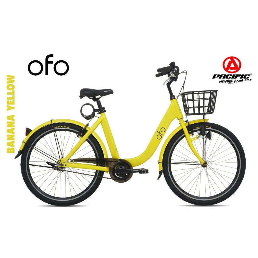 Sepeda Anak Dewasa Mini Keranjang Pacific ALLOY OFO 26 Inch 1Speed SNI-1
