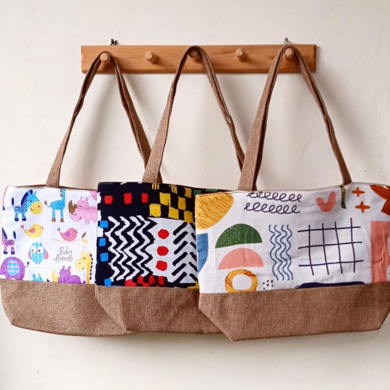 Totebag Fashion Colourful Goni Sintetis