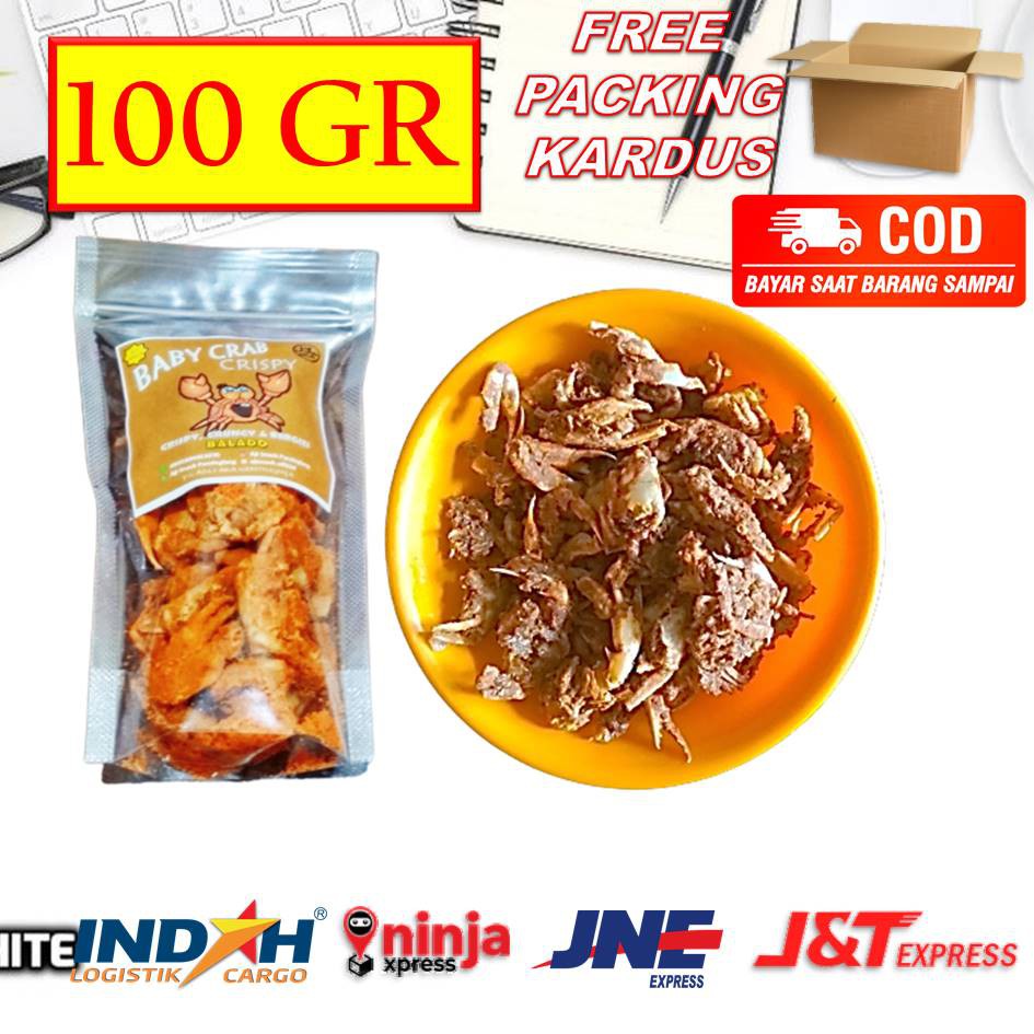 

BABYCRAB 100 gram / CRABY KRIPS / BABY CRAB CRISPY / CRAB CRISPY / KERIPIK KEPITING / SNACK BABY CRAB 100 GR