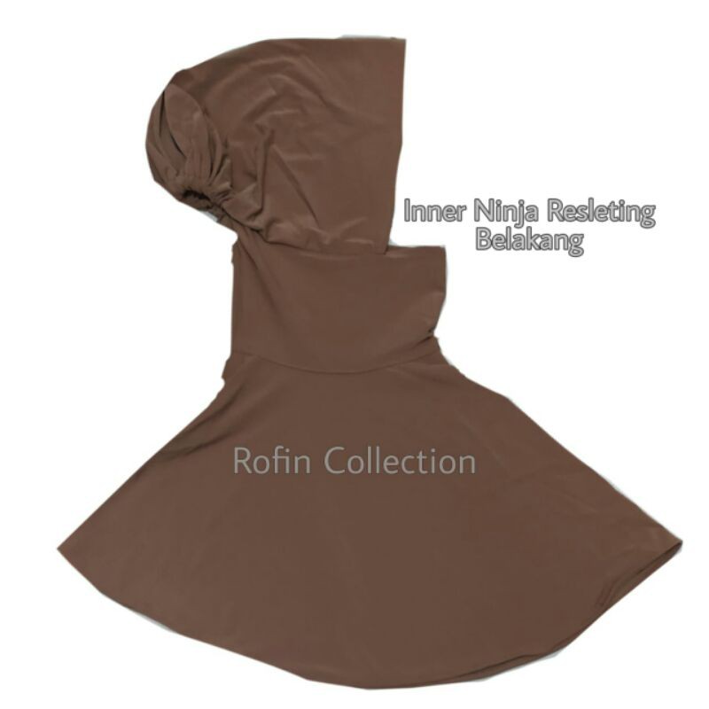 Inner Ninja Antem Resleting Belakang/Daleman Hijab Ninja Resleting