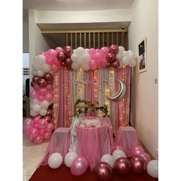 Balon Dekor Aqiqah Anak / Dekorasi Aqiqah Anak