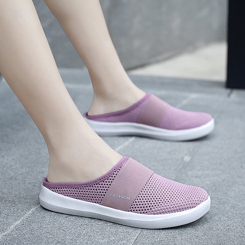 FOKU Sepatu Flatshoes Santai Wanita Slip On Korea Terbaru