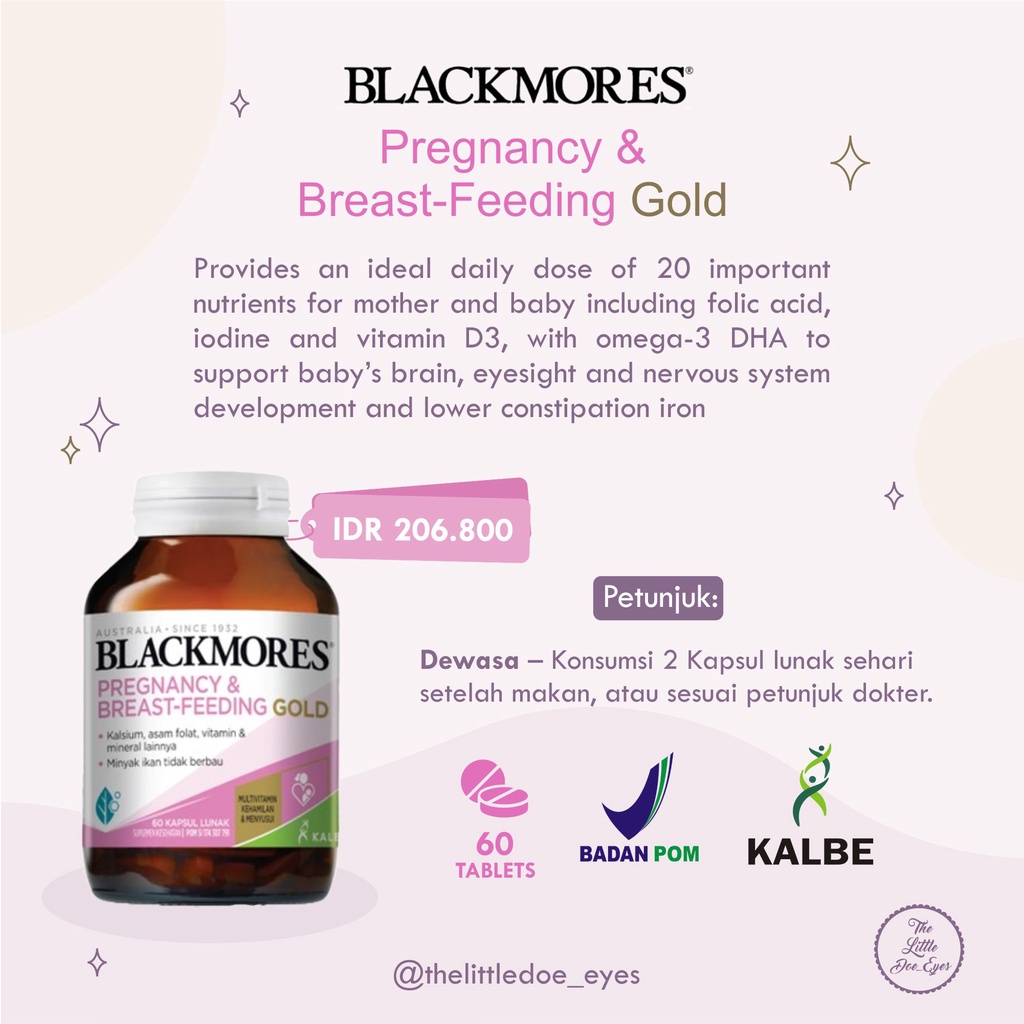 [READY] Blackmores Pregnancy and Breastfeeding Gold BPOM