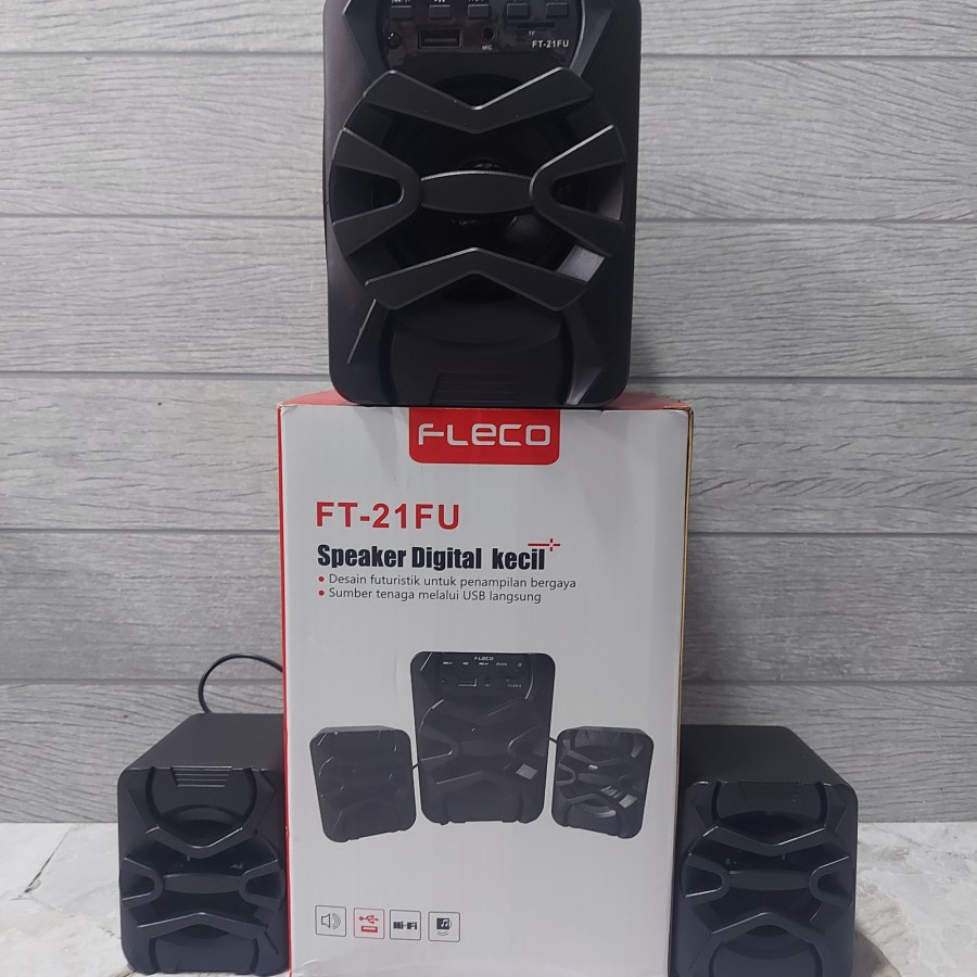 MINIGO SPEAKER KOMPUTER GAMING FLECO FT21FU SPEAKER BLUETOOTH MULTIMEDIA HI-FI SPEAKER KOMPUTER LAPTOP FLECO FT-21FU