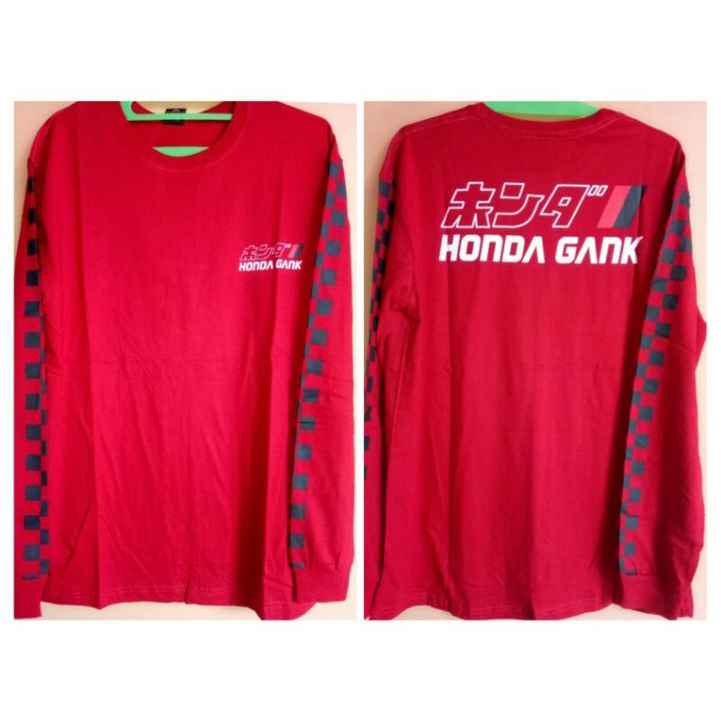 Kaos Baju honda gank / honda squad/ kaos motor panjang Distro