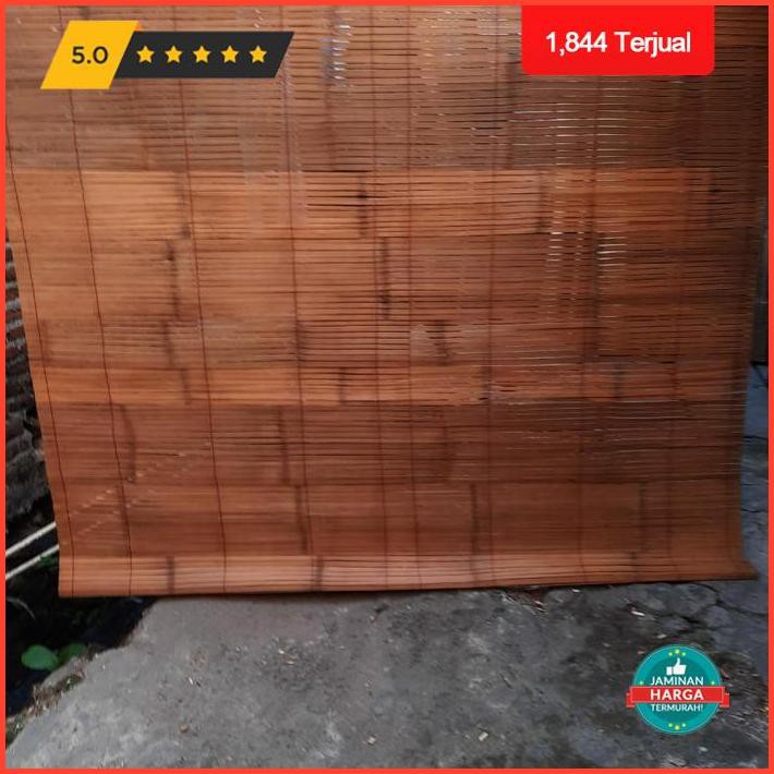 Dekorasi Rumah Tirai Bambu Di Cat Coklat Limited