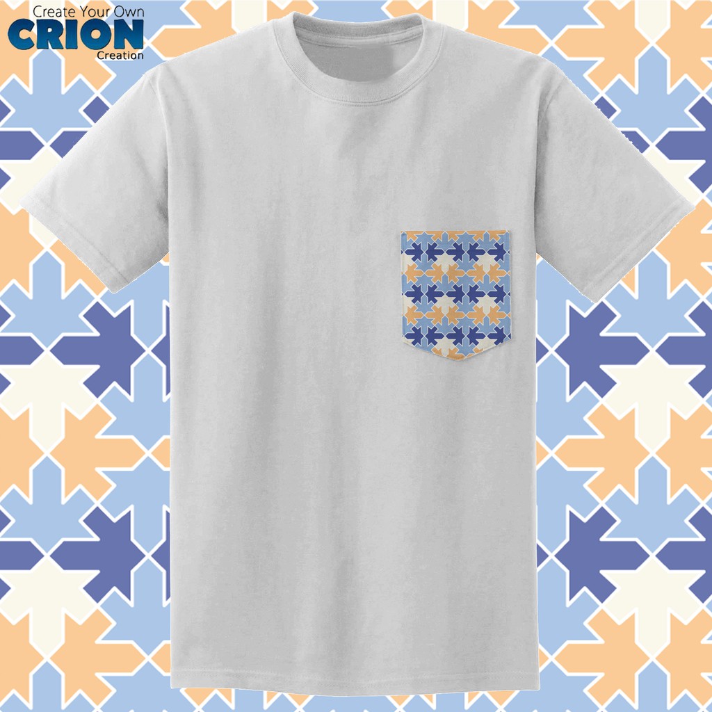 Crion Casual Tees Arabic Motives with Pocket - Kaos dengan Kantong