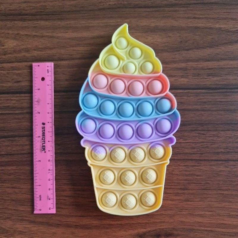 Pop It Fidged Toys Mainan TikTok Push Pop-Ice Cream Cone