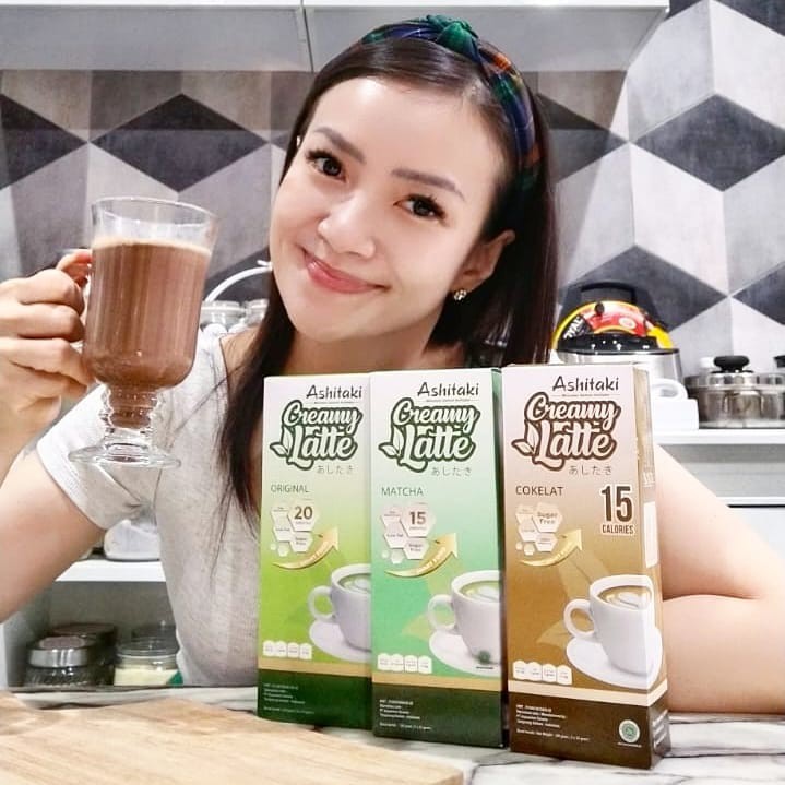 ASHITAKI CREAMY LATTE MINUMAN DIET RENDAH KALORI | MINUMAN BUBUK ANTIOKSIDAN STEVIA