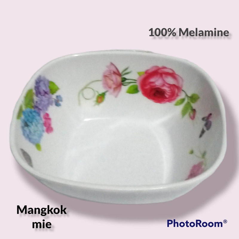 Mangkok Melamin Melamine Segi Motif  M-7007 M7007 Singa Singi