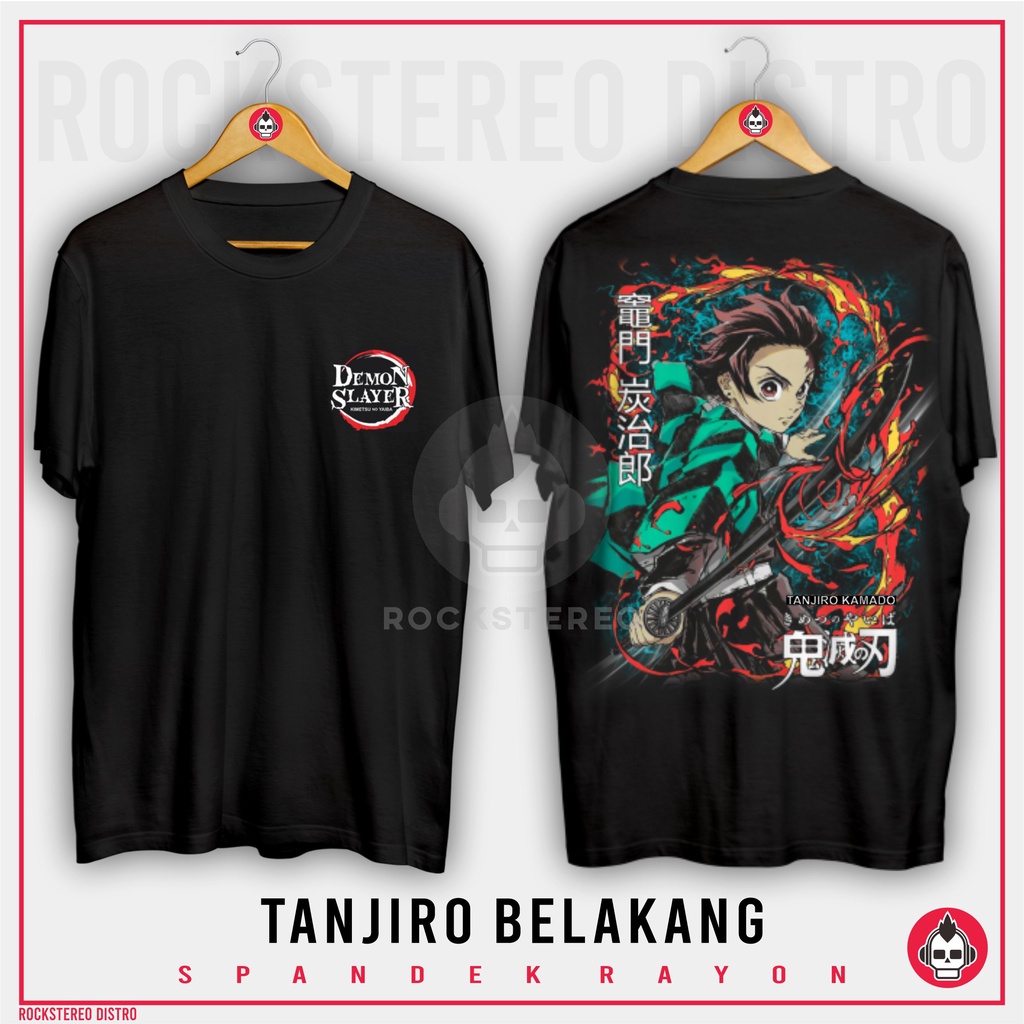 KAOS ANIME DISTRO -[ DEMON SLAYER / INOSUKE / ZENITSU / NEZUKO ]-- TANJIRO KAMADO BELAKANG