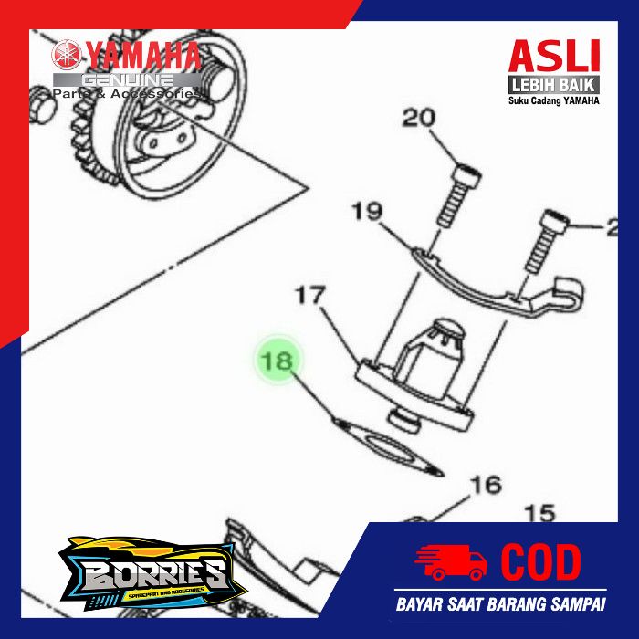 PERPAK PACKING PAKING TENSIONER TONJOKAN KETENG NOUVO Z LELE MIO SPORTY SOUL BYSON 5MX-E2213-01