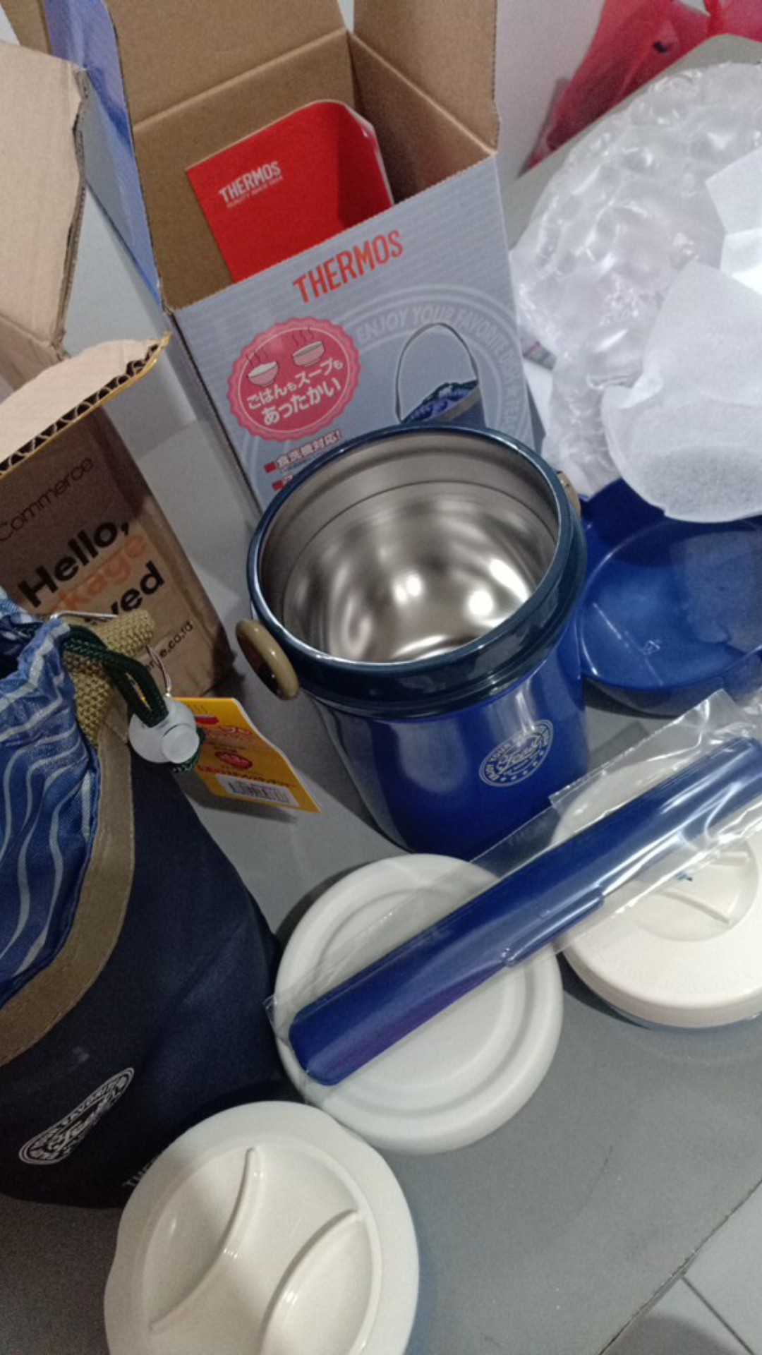 Thermos Vacuum Lunch Tote Insulated  Navy Blue (jbc-801-nvy)