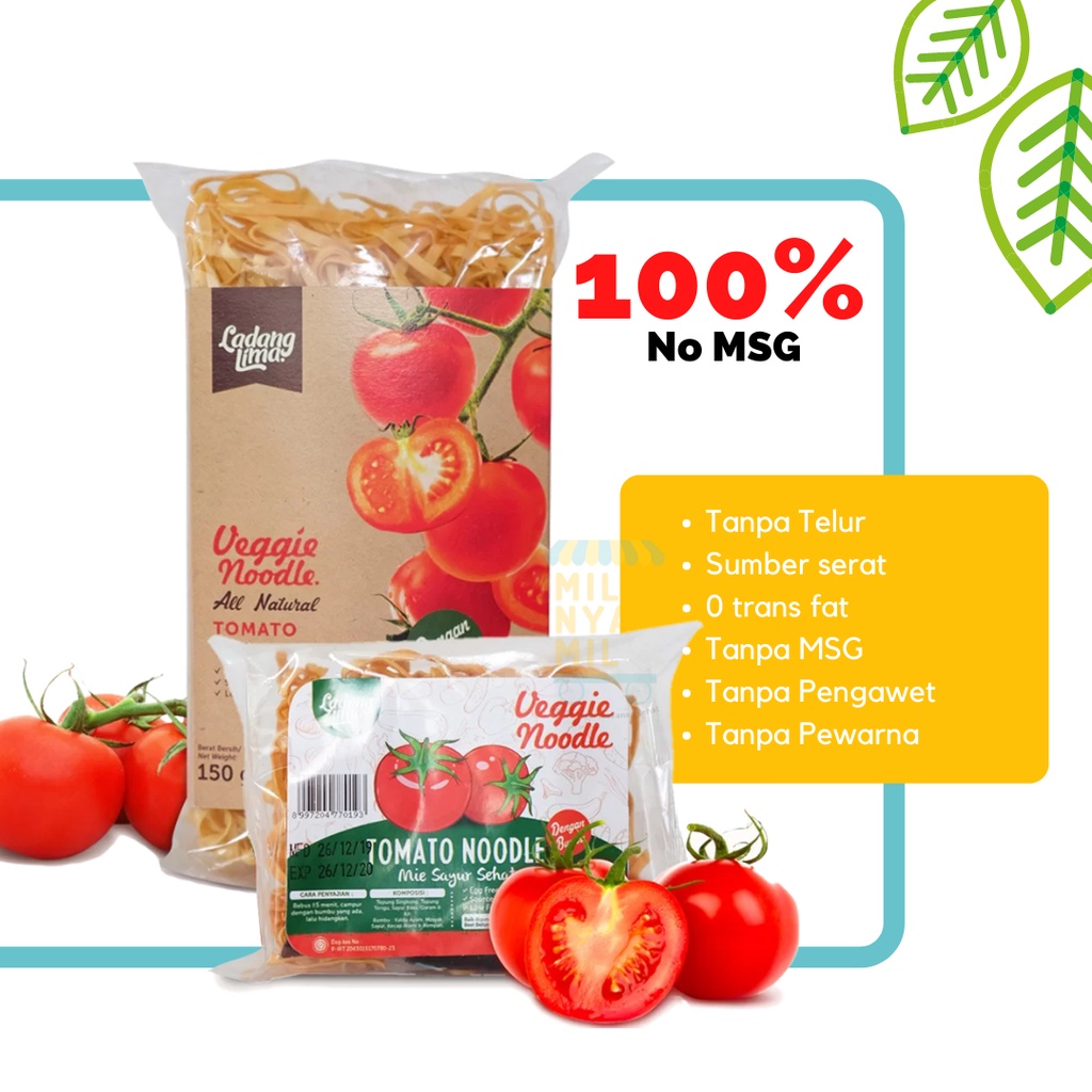 

LADANG LIMA - Mie Sehat (Tomat-Tomato) 76Gram dan 150Gram