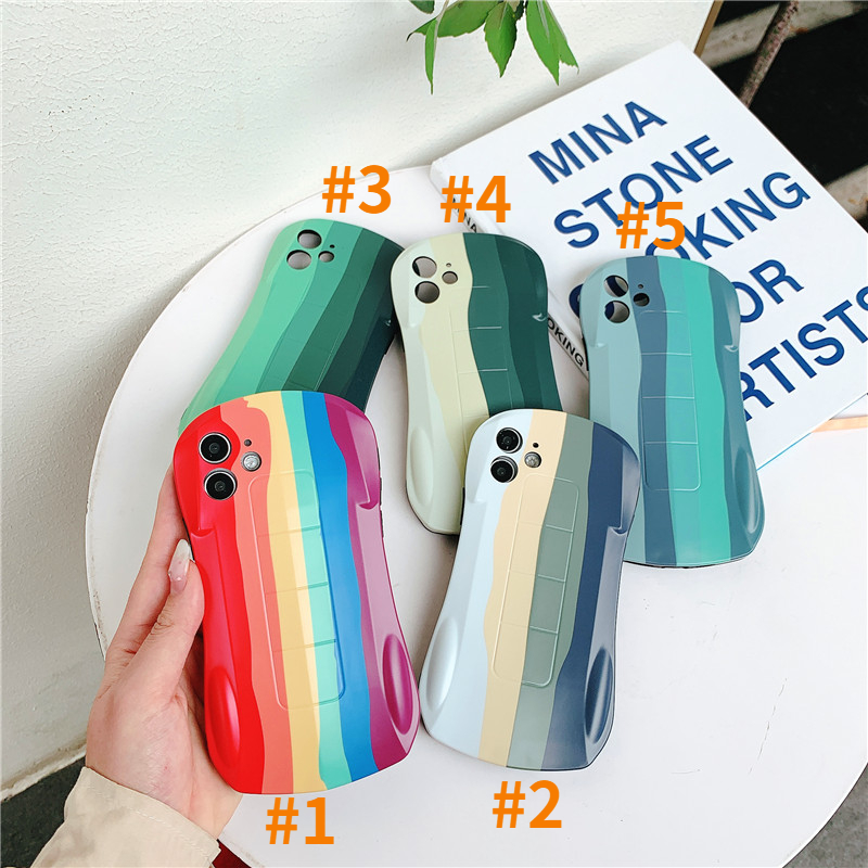 3D Car Rainbow Color Casing untuk iPhone XS Max iPhone SE Soft TPU Case