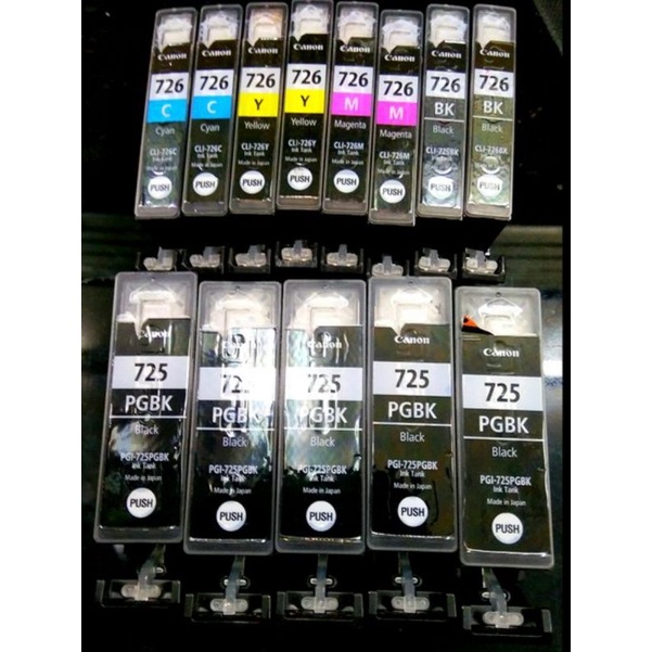 PAKET TINTA CANON PGI-725 DAN CLI-726 [B/C/M/Y] KOSONGAN