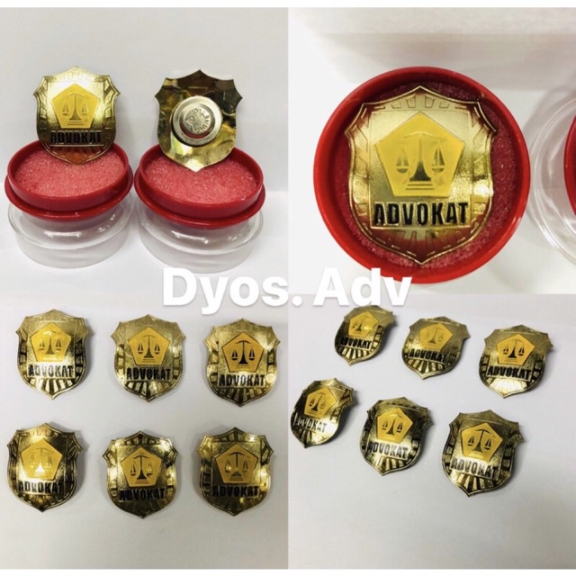 Pin Advokat kuningan magnet