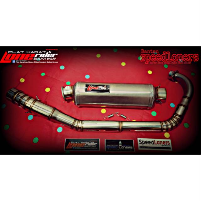 Knalpot Lone rider original- type HE treeoval monces-satria fu