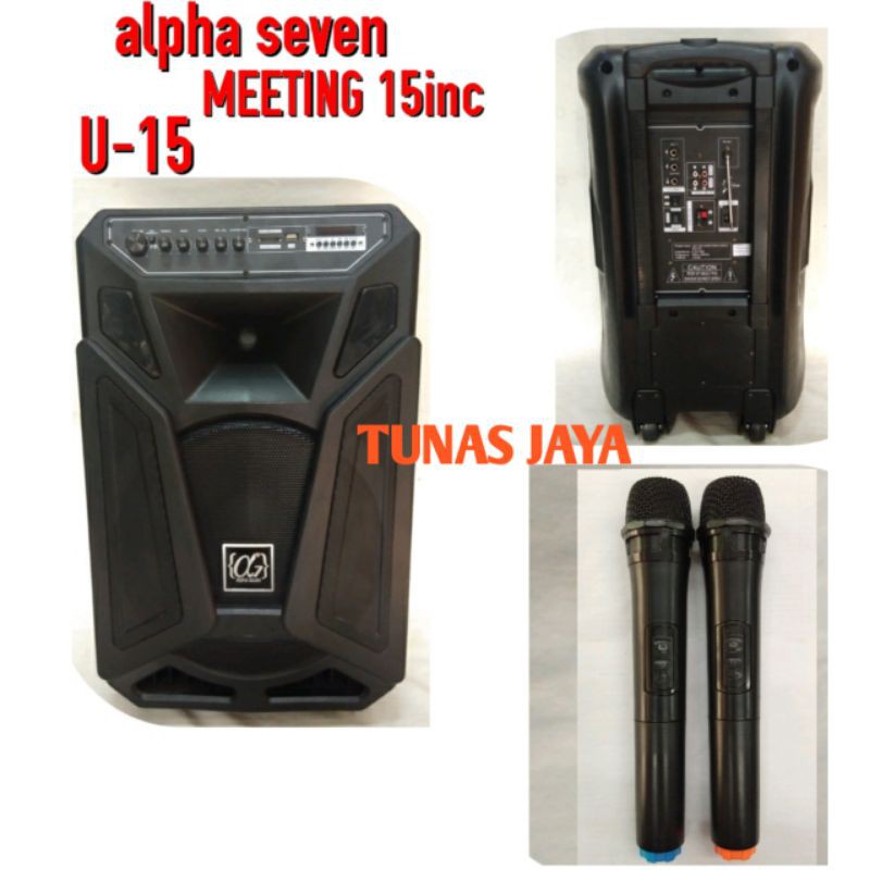 SPEAKER PORTABLE WIRELESS MEETING ALPHA SEVEN U-15 ALPHA SEVEN U15 ALPHA SEVEN U 15 SPEAKER 15INCH