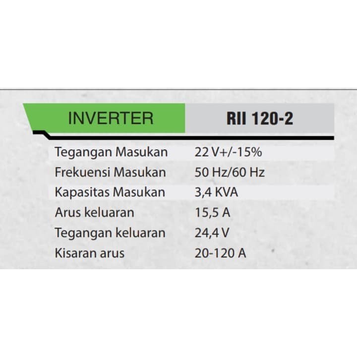 Las Ryu RII 120-2 Mesin Las 450 Watt 120A TRAFO LAS IGBT