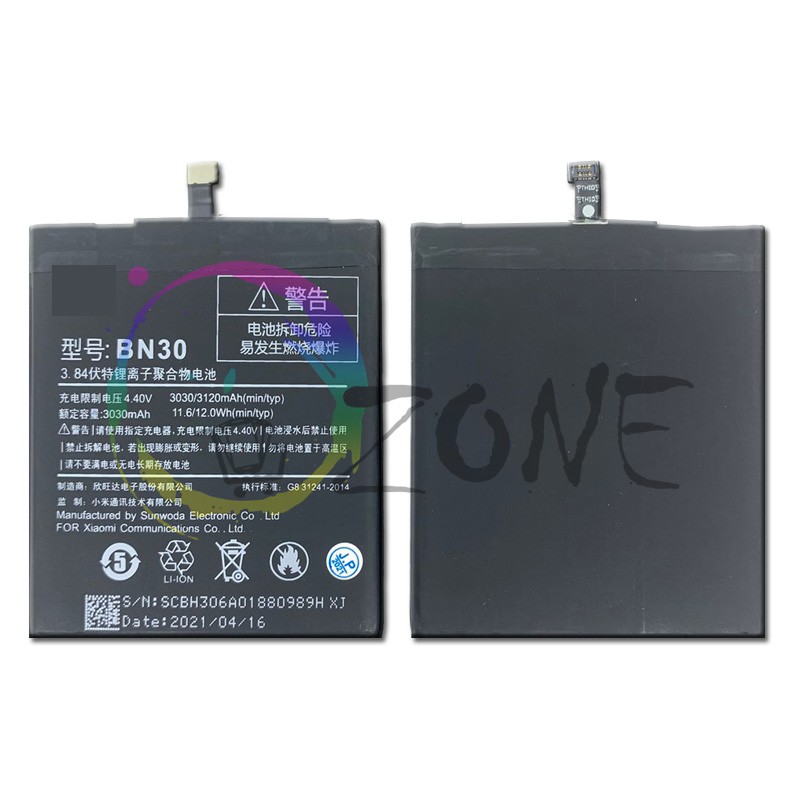 BATERAI BATRE FOR XIAOMI REDMI 4A - BN30 BATTERY