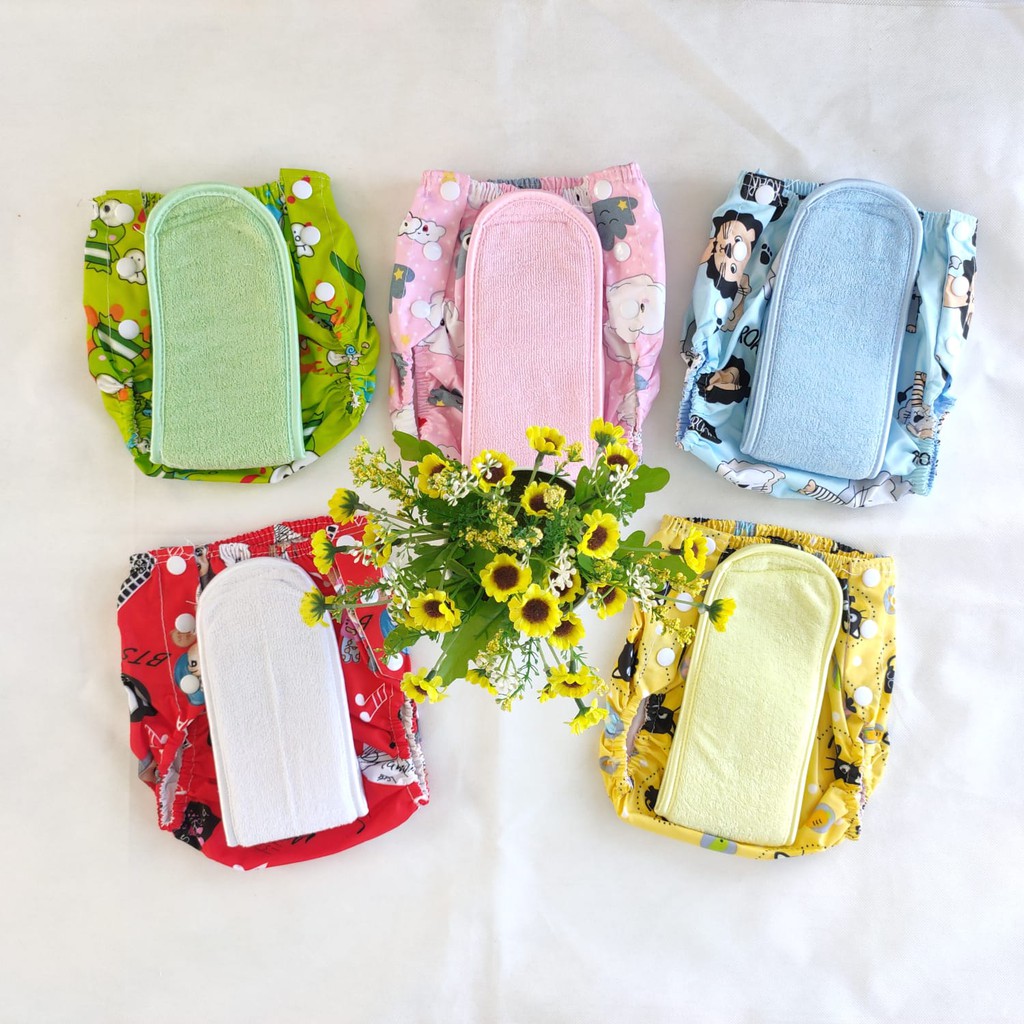 CLODY  MOTIF CARAKTER / CLODI / POPOK KAIN BAYI POPOK CUCI ULANG + INSERT Harga Grosir