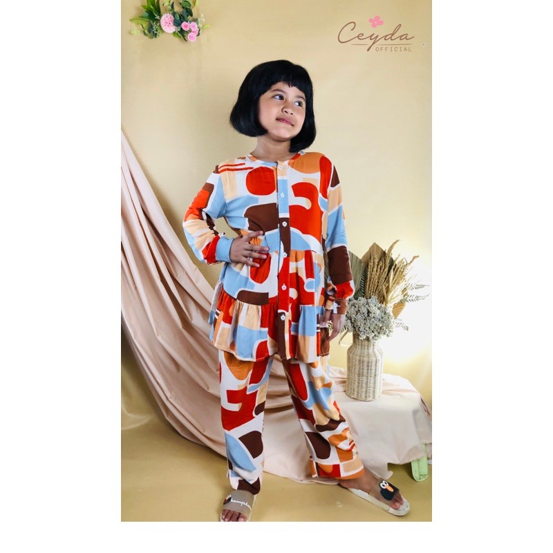 Piyama Anak - One Set Pajamas - Piyama Anak Rayon - Homedress anak - Rayon Anak - Setelan Anak Rayon