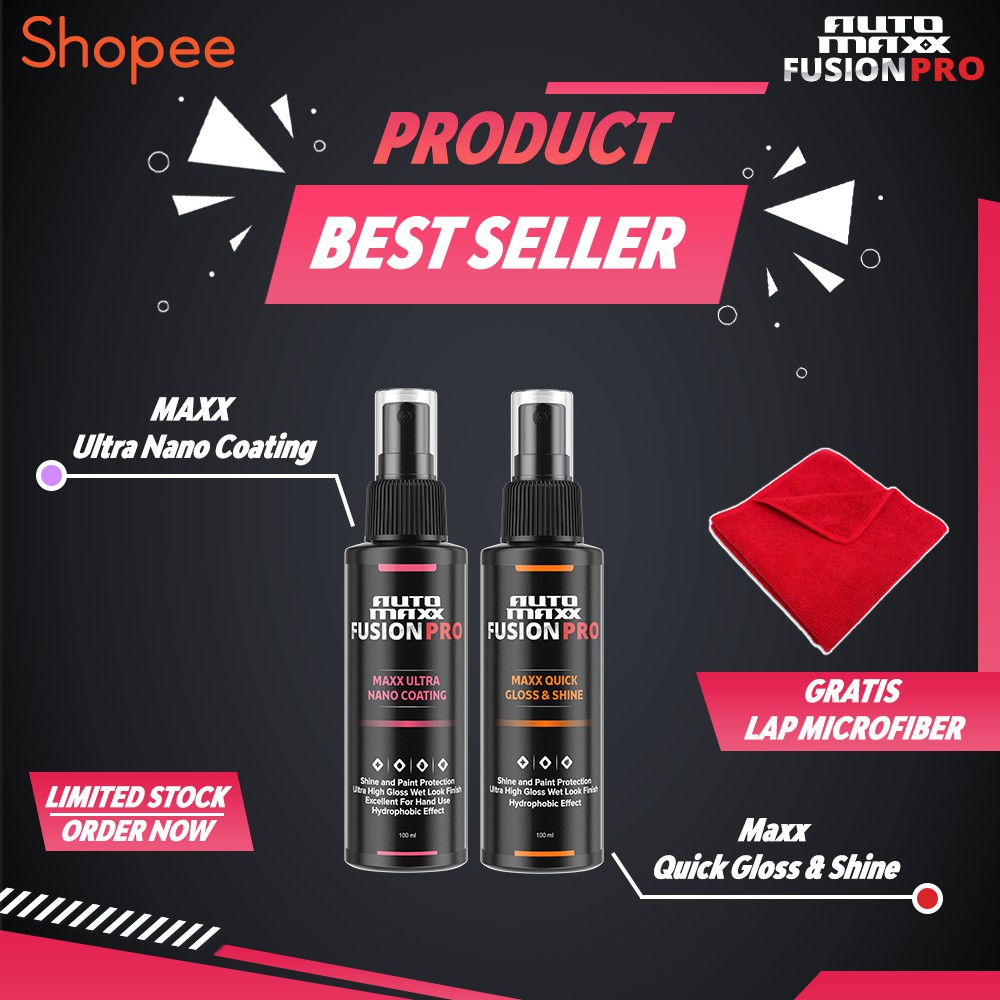 PAKET ULTRA NANO COATING QUICK GLOSS  SHINE MICROFIBER 