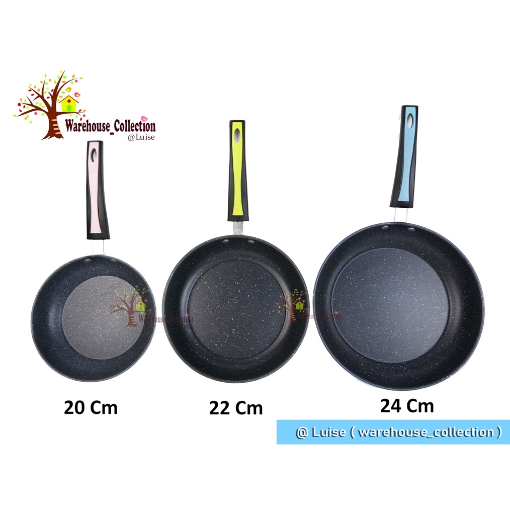 fry pan / frypan teflon calypso / wajan Calypso Penggorengan Anti Lengket Tanpa Minyak 20cm,22cm,24cm-3
