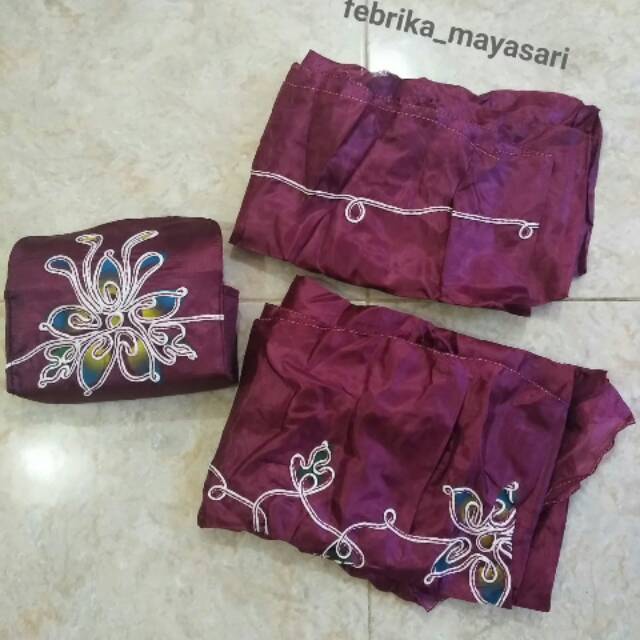 Mukenah parasut/ rukuh parasit pita lukis jumbo traveling