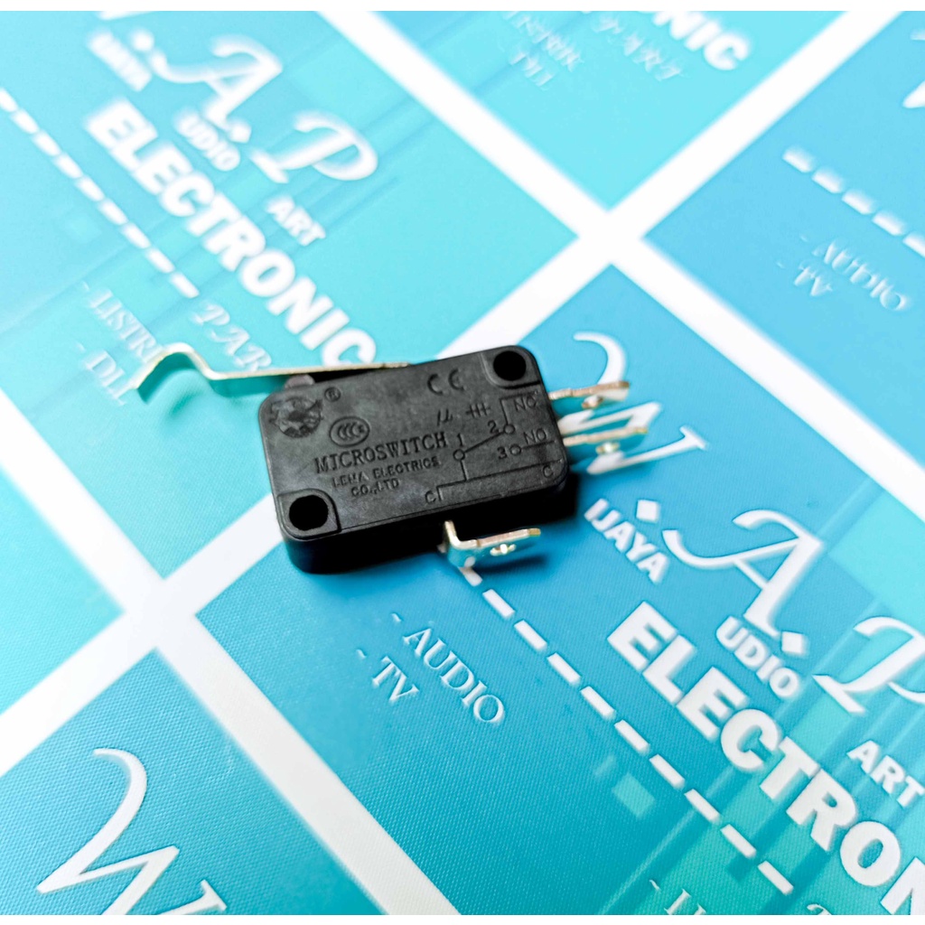 QTY 1 BUAH Micro/Limit Switch +Plat Panjang Lengkung Tanpa Roda