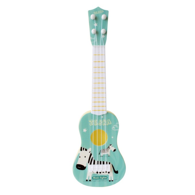 Mainan Gitar Ukulele Anak / Kado Mainan Anak Gitar Alat Musik Anak Mainan Edukasi Anak-Zebra