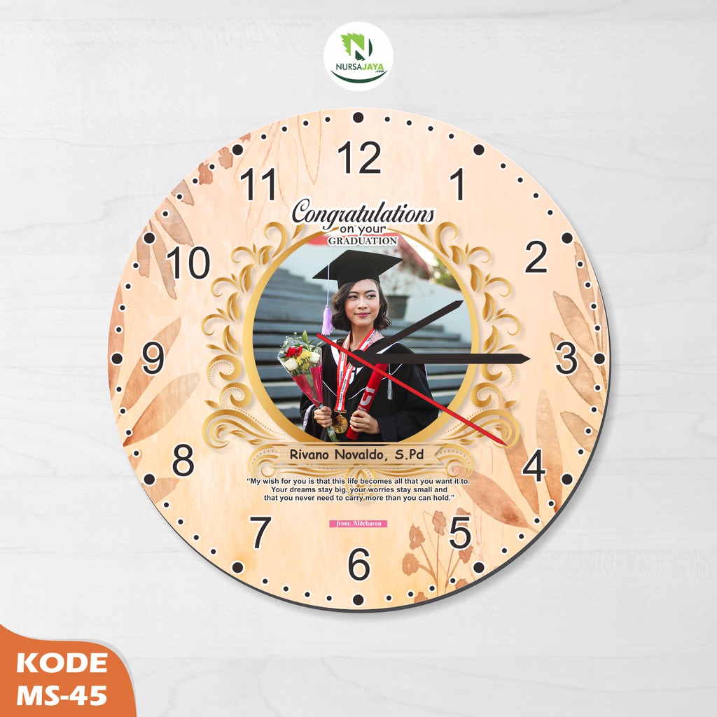 JAM DINDING KAYU CUSTOM NAMA FOTO HADIAH PERNIKAHAN UNIK KADO NIKAH NIKAHAN WEDDING ULANG TAHUN LUCU KADO WISUDA