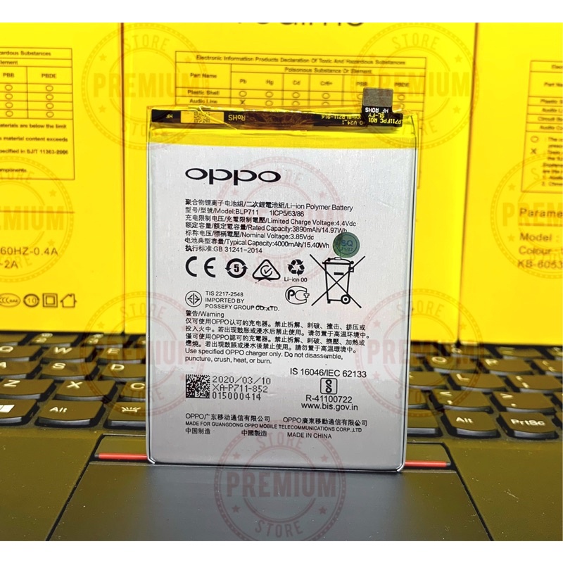 Baterai batre oppo a1k blp711 original batre oppo blp711 original