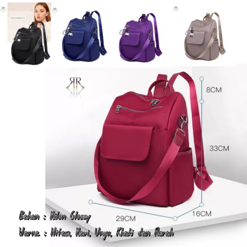 New Arrival Tas ransel wanita terbaru punggung gendong backpack kasual sekolah kuliah kerja kantor jalan cowok dewasa remaja anti air-tas wanita