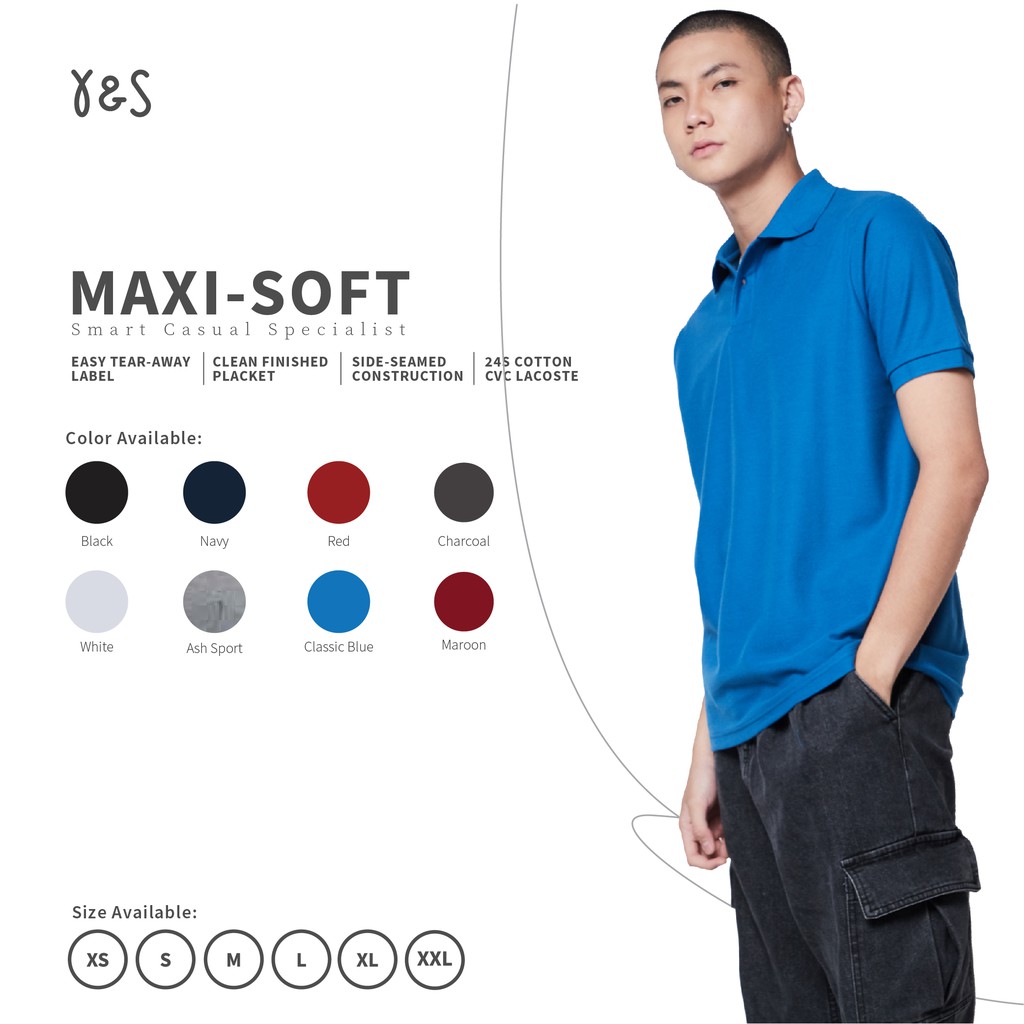 YARN &amp; SPINDLE Mens Polo Maxisoft