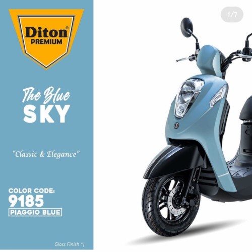 DITON Premium Pilok Pilox Cat Semprot - V9185** Piaggio Blue / 9185 Biru Langit Metalik (400cc)